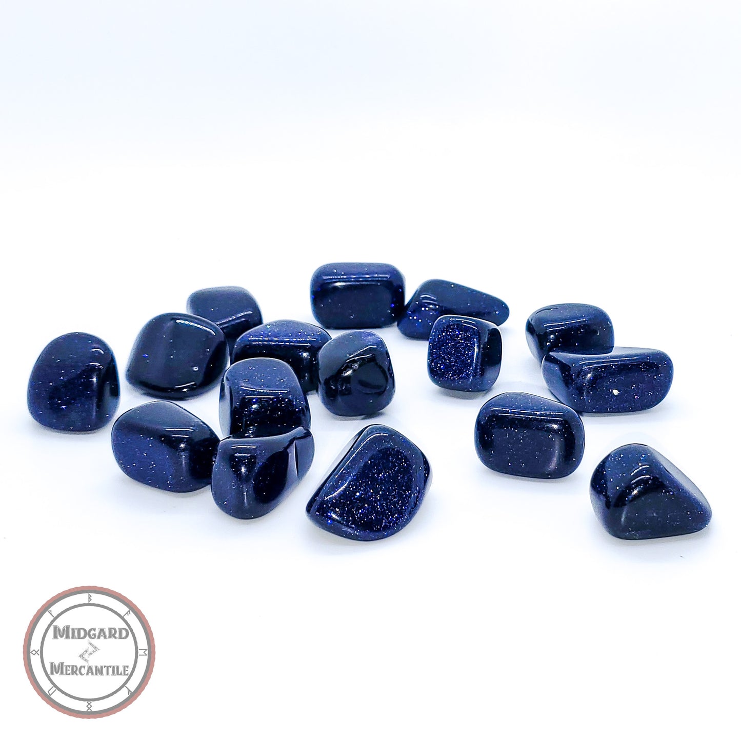 Tumbled Midnight Blue Goldstone