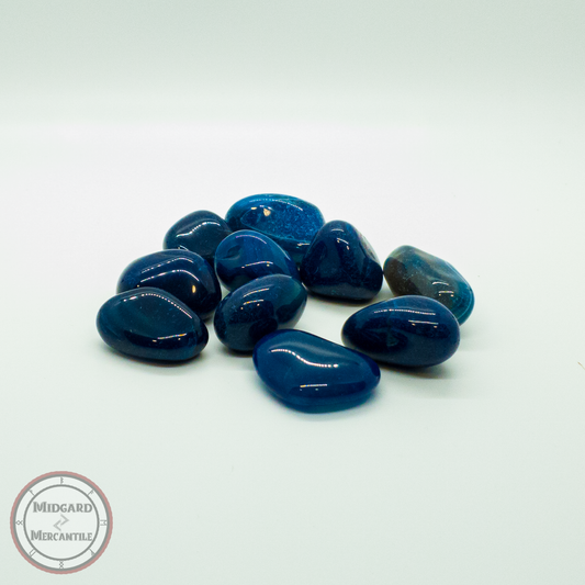 Tumbled Blue Agate